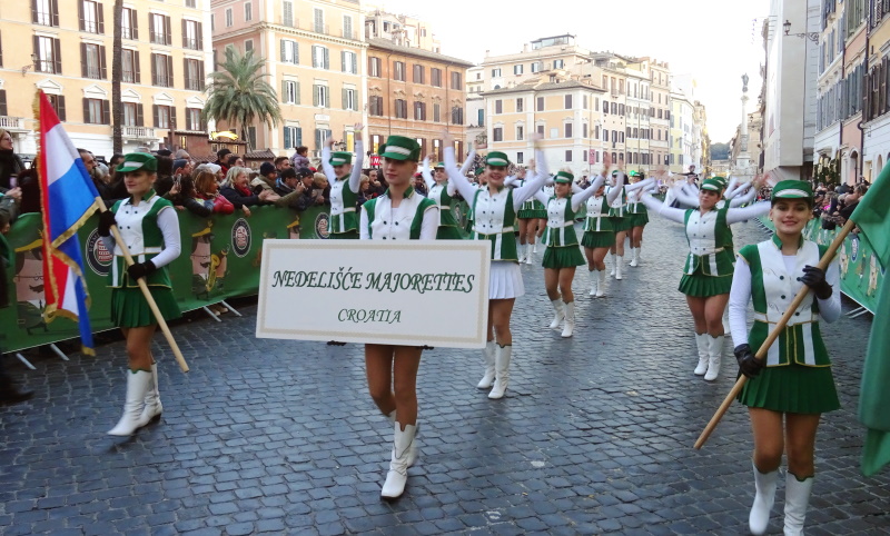 Mažoretkinje Nedelišća na novogodišnjoj paradi vječnog grada Rima