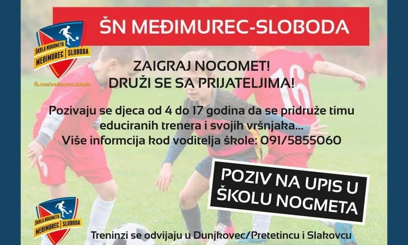 Upisi u novu sezonu Škole nogometa Međimurec-Sloboda