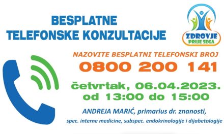 Besplatne telefonske konzultacije s liječnicima – Andreja Marić