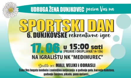 Udruga žena Dunjkovec organizira 6. po redu Sportski dan